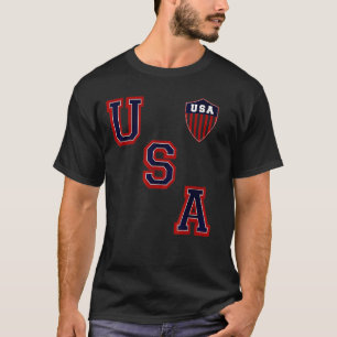 Camiseta Bandeira Americana Patriótica Para Homens Meninos
