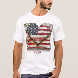 Camiseta Bandeira Americana Patriótica T-Shirt
