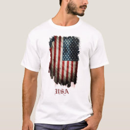 Camiseta Bandeira Americana Patriótica T-Shirt
