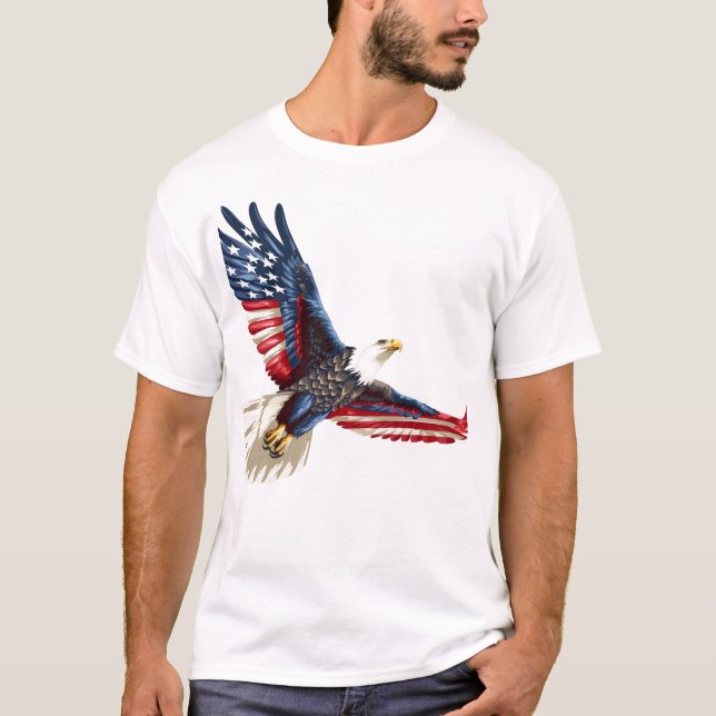 Camiseta Bandeira Americana Patriótica T-Shirt (Frente)