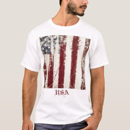 Camiseta Bandeira Americana Patriótica T-Shirt