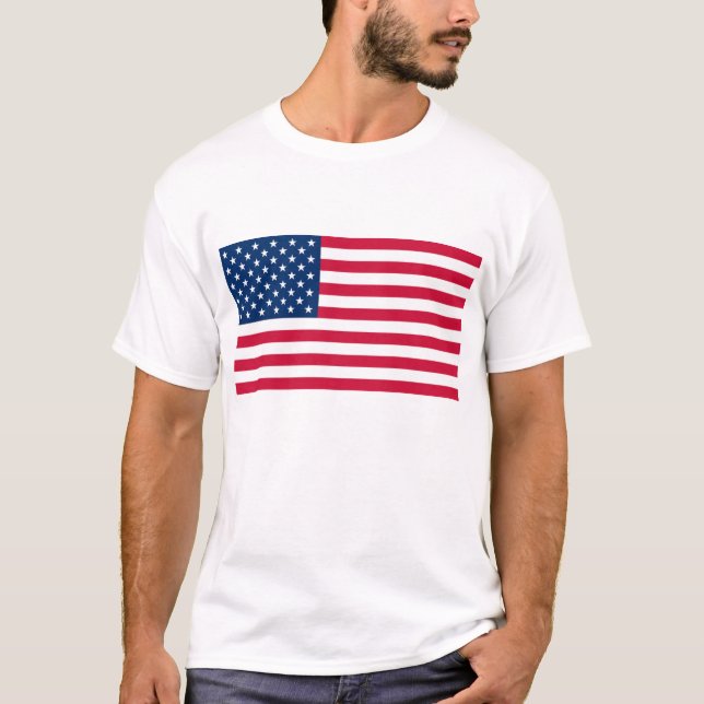 Camiseta Bandeira Americana Patriótica T-Shirt (Frente)