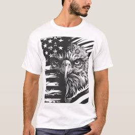 Camiseta Bandeira Americana Patriótica T-Shirt