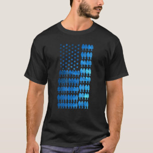 Camiseta Bandeira Americana Peixe de Água Salgada Para Home