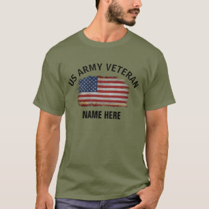 Camiseta Bandeira Americana Personalizada Veterano dos EUA