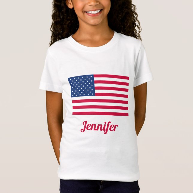 Camiseta Bandeira Americana | Personalizado (Frente)