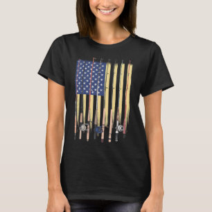 Camiseta Bandeira Americana Pescando Espadim Para O Barco