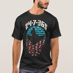 Camiseta Bandeira Americana Pescaria Pescador EUA Peixe Cor
