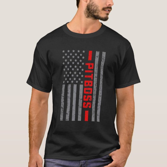 Camiseta Bandeira Americana Pit Chefe Bandeira Americana Vi (Frente)