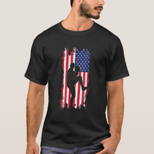 Camiseta Bandeira Americana Pitcher Baseball Roupa Baseball