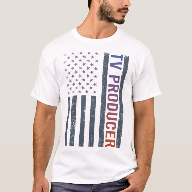 Camiseta Bandeira Americana - Produtor De Tv (Frente)