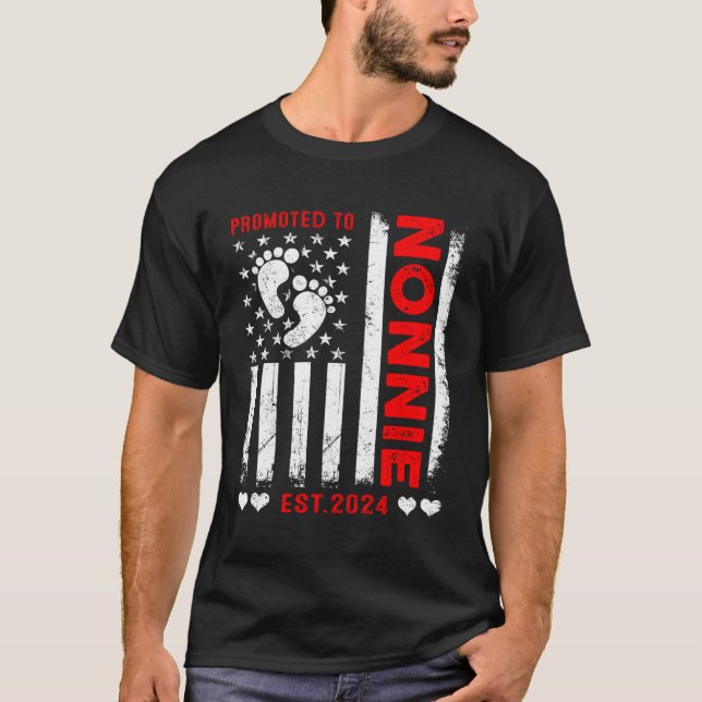 Camiseta Bandeira Americana Promovida Para A Mãe De Nonnie  (Frente)