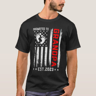 Camiseta Bandeira Americana Promovida Para O Avô Est 2023 F