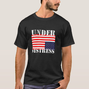 Camiseta Bandeira Americana Rasgada de Cabeça para Baixo So