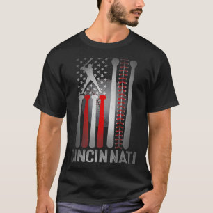 Camiseta Bandeira Americana Retro Cincinnati Envelhecida Be