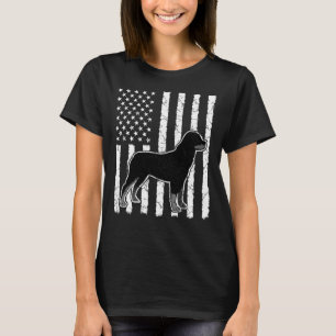 Camiseta Bandeira Americana Rottweiler Cão Feliz Independên