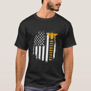 Camiseta Bandeira Americana Salva Colmeia de Abelhas