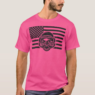 Camiseta Bandeira Americana Scuba Merging Roupa Scuba Divin