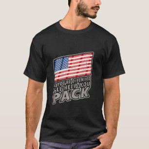 Camiseta Bandeira Americana Se Você Estiver Ofendido, Eu O