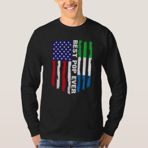 Camiseta Bandeira Americana Serra Leoa Melhor Pop Nunca Fam