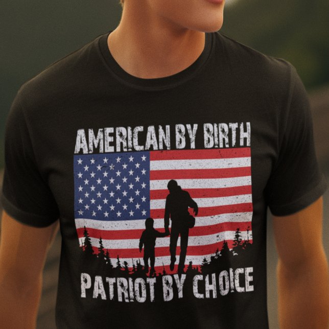 Camiseta Bandeira Americana Silhouette Patriot Cotação T-Sh (Criador carregado)