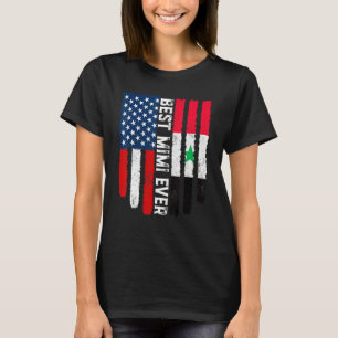 Camiseta Bandeira Americana Síria Melhor Família Mimi Ever