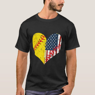 Camiseta Bandeira Americana Softll Heart em 4 de julho Pres