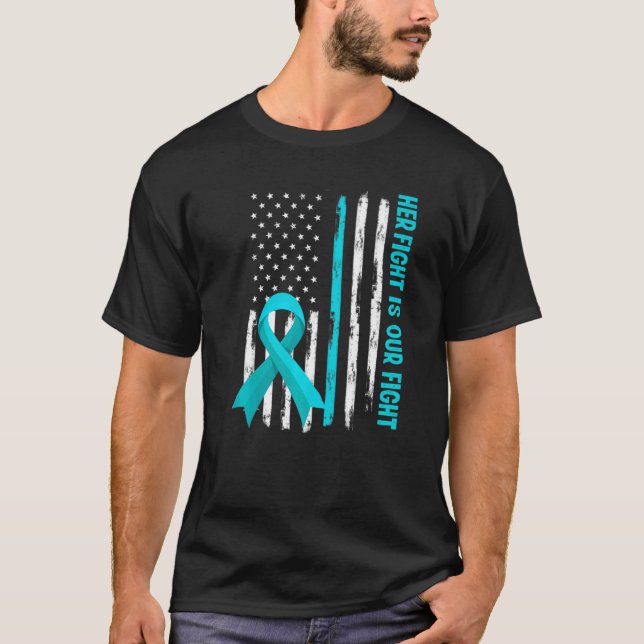 Camiseta Bandeira Americana Sua Luta É Minha Síndrome De Po (Frente)