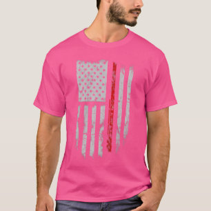 Camiseta Bandeira Americana T Shirts do Leitor de Fluxo