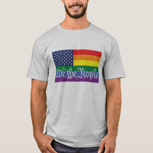 Camiseta Bandeira americana temático do orgulho