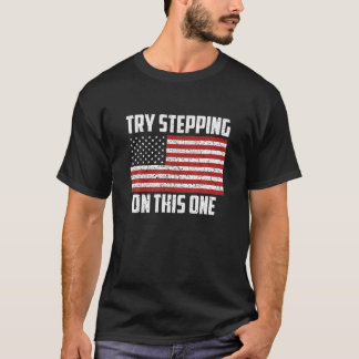 Camiseta Bandeira Americana Tenta Espalhar-Se Neste Patriot