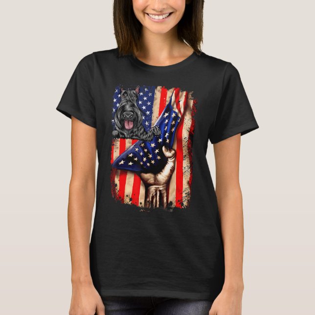 Camiseta Bandeira Americana Terrier Patriótica (Frente)