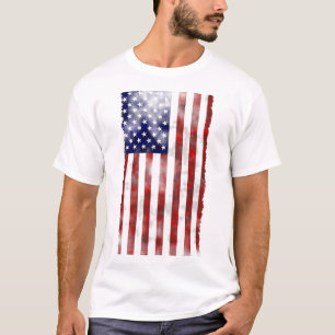 Camiseta Bandeira Americana Texturizada Grunge Patriótica