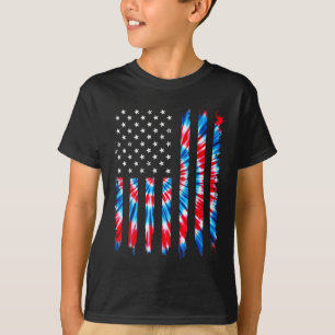 Camiseta Bandeira Americana Tie Dye Patriótica 4 De Julho