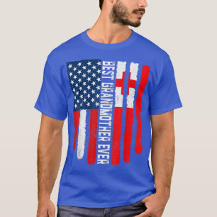 Camiseta Bandeira Americana Tonga Sinalizador Melhor Avó Al