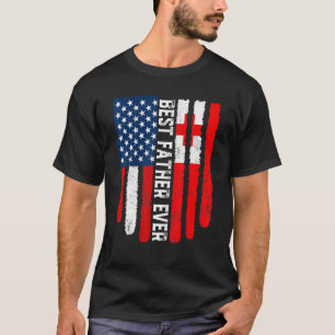 Camiseta Bandeira Americana Tonga Sinalizador Melhor Pai Da