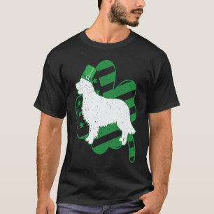 Camiseta Bandeira Americana Trevo de Três Folhas Cachorro R