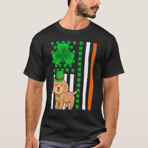 Camiseta Bandeira Americana Trevo Irlandês St Pat Toy Poodl