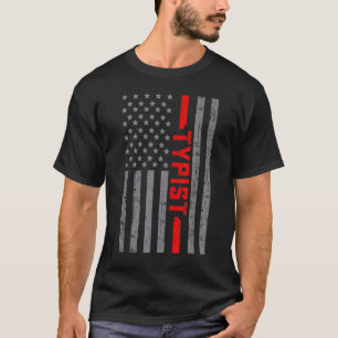 Camiseta Bandeira Americana Typist US Flag Vintage for Men