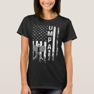 Camiseta Bandeira Americana Umpa de Badminton Natal Vintage