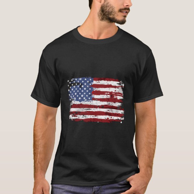 Camiseta Bandeira Americana Usa Estados Unidos Da América 4 (Frente)