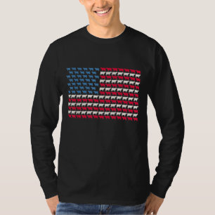 Camiseta Bandeira Americana Vaca Heifer 4 De Julho De Fazen