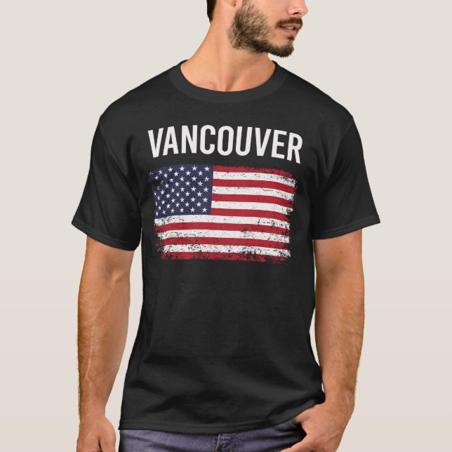 Camiseta Bandeira Americana Vancouver (Frente)