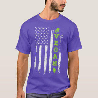 Camiseta Bandeira Americana Vegan Acionada Por Veggies Funn