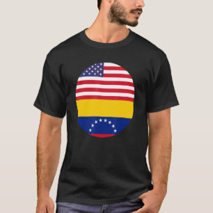 Camiseta Bandeira Americana Venezuela Sinalizador da Amizad