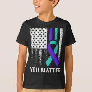 Camiseta Bandeira Americana Verde-azulado Roxo Homens Saúde