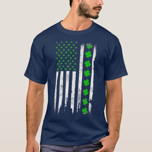 Camiseta Bandeira Americana Verde da IRISH (Frente)