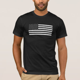 Camiseta Bandeira americana - versão preto e branco