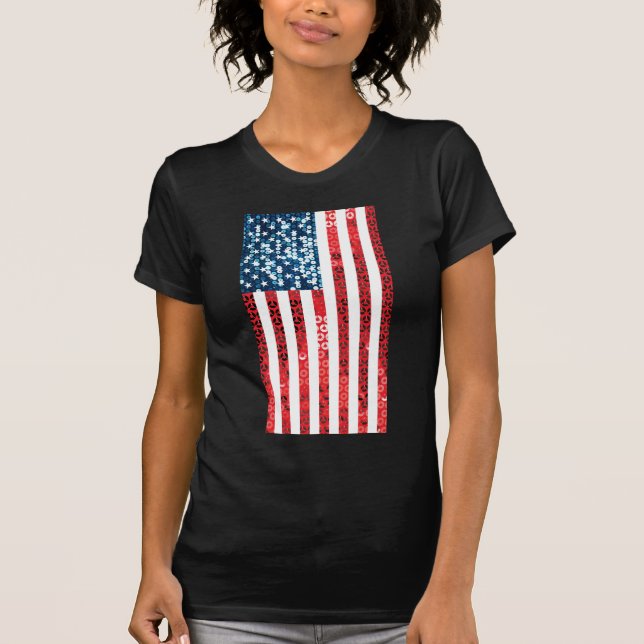 Camiseta bandeira americana vertical (Frente)