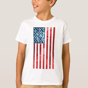 Camiseta bandeira americana vertical